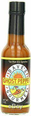 1x Hot Sauce Dave's Ghost Pepper Naga Jolokia Gourmet Heat Melting Insane 5 oz