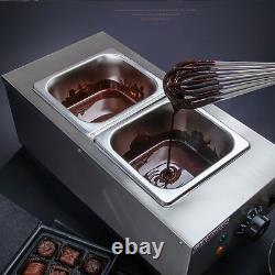 220V 2-Tanks Commercial Chocolate Melting Machine Electric Hot Chocolate Melter