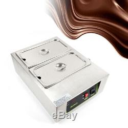2 Grid Commercial ELEC Chocolate Warmer Boiler Tempering Machine Melting Pot hot