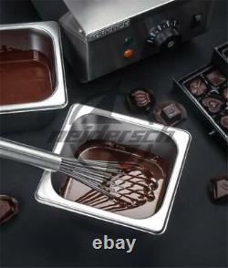 2 Tanks Commercial Chocolate Melting Pot Electric Hot Chocolate Melter 220V New