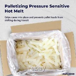 35 lbs Sprayable Palletizing Pressure Sensitive Hot Melt. Allows for Reposition