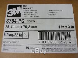 3M 3764 PG Hot Jet Melt Packing Adhesive Glue Gun Clear 1 x 3 Stick 22 lb Case