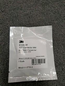 3M 6100-W ST Connector MM Hot Melt Connector NEW SEALED (Lot of 27)