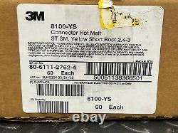 3M 8100-YS Connector Hot Melt ST SM Short Boot 2.4-3, 80-611-2762-4, 60 Pieces