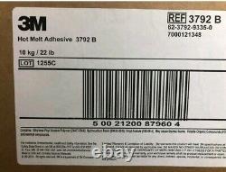 3M Hot Melt Adhesive 3792 B Clear, 22 lb case