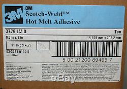 3M Scotch-Weld Hot Melt Adhesive 3776 LM Q, Tan Glue Stick, 5/8 x 8, 11 lbs
