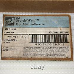 3M Scotch-Weld Hot Melt Adhesive 3792 LM Q, Clear Glue Stick, 5/8 x 8, 11 lbs