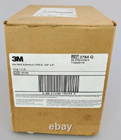 $540 3M Hot Melt Adhesive 3764Q, Clear, 5/8in x 8in, 11 pound case NEW