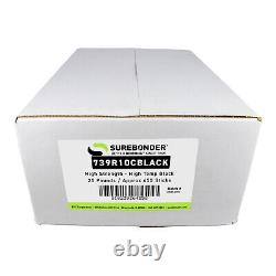 739R10CBlack High Strength Wood Hot Melt Glue Sticks 7/16 x 10 25 Lb Box