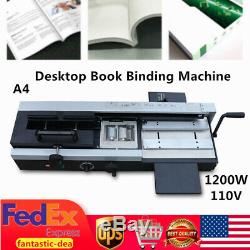 A4 Desktop Book Binding Machine Hot Melt Glue Book Paper Binder 1200W USA STOCK