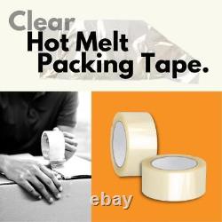 Clear Hotmelt Packaging Packing Tape 2x 110 Yards (330') 1.5 Mil 2700 Rls
