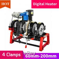 Electro 4 Clamps Pipe Fusion Welder PE HDPE PP Piping Hot Melt Engine 2.48-7.8