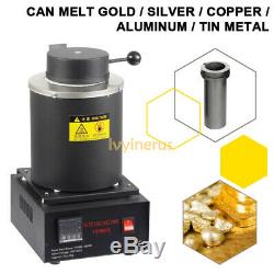 Hot Automatic Melting Furnace Melt 2kg Gold Pour Bar Digital Controller US Plug
