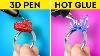 Hot Glue Vs 3d Pen Diy Jewelry Decor And Mini Crafts