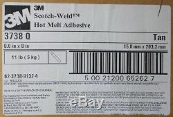Hot Melt Adhesive Tan 3M Scotch Weld 3738 Q 0.6 x 8 11 Lb. Box