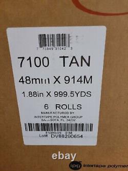 IPG 7100 1.9 Mil Hot Melt Carton Sealing Tape Tan 2 x 1000yd 6rolls/Case