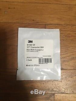 Lot of 40- 3M 6100-W ST Connector MM Hot Melt Connectors FACTORY NEW SEALED