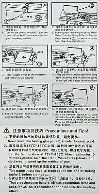 Manual Hot Melt Glue Book Binding Machine Thickness A4 For Photo Album Paper