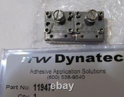 New Itw Dynatec Industrial Ufd Line Hot Melt Glue Double Spray Nozzle 119477