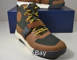 Nib Men Polo Ralph Lauren Ranger 200 Tan/olive Leather/hotmelt Boots Shoes Sz 8