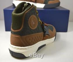 Nib Men Polo Ralph Lauren Ranger 200 Tan/olive Leather/hotmelt Boots Shoes Sz 8