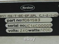 Nordson 1061583 Heater Manifold 240v 1200 Watt with 6 SA14B Hot Melt Gun Modules