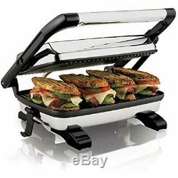 Panini Maker Sandwich Electric Grill Hot Toasty Easy Meal Melt Cheese Cafe Style