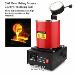 Professional 2KG Electric Melting Furnace Gold Silver Copper Smelter 110V US Hot