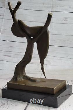 Salvador Dali Melting Clock Tribute Bronze Sculpture Abstract Hot Cast