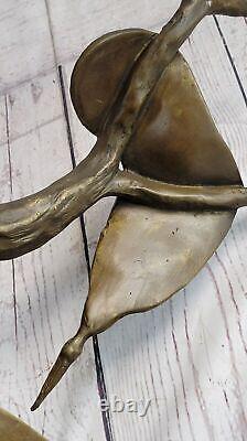 Salvador Dali Melting Clock Tribute Bronze Sculpture Abstract Hot Cast