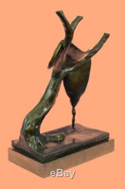 Salvador Dali Melting Clock Tribute Bronze Sculpture Abstract Hot Cast Figurine