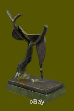 Salvador Dali Melting Clock Tribute Bronze Sculpture Hot Cast Abstract Art Deal