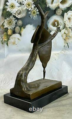 Salvador Dali Melting Clock Tribute Bronze Sculpture Hot Cast Figurine Artwork