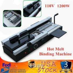 Upgraded Wireless 110V Hot Melt Glue Book Binder Perfect Binding Machine USA