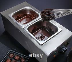220v 2 Réservoirs Commercial Pot De Melting De Chocolat Électrique Melter De Chocolat Chaud