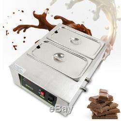 2 Grille De Commerce Elec Chaud Chocolat Chaudière Trempe Machine Melting Pot Chaud