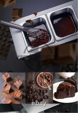 2 Réservoirs Commercial Chocolate Melting Pot Electric Hot Chocolate Melter 220v Nouveau