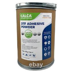 CALCA Poudre adhésive thermofusible CALCA DTF directe sur film en baril de 44 lbs, moyen, blanc.