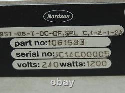 Collecteur de chauffage Nordson 1061583, 240 V, 1200 watts avec 6 modules de pistolet de fusion à chaud SA14B.