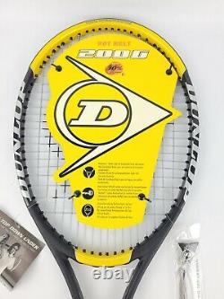 Dunlop Hotmelt 200g Strung Tennis Racquet 4-3/8 Grip 95 Sq Inch Head With Bag