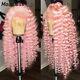 Hot Rose Curly Dentelle Avant Perruques De Cheveux Humains Transparent Femmes Remy 4x4 Perruque De Fermeture