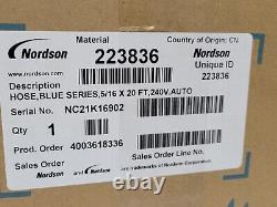 Nordson 5/16 X 20' Hot Melt Adhesive Hose Blue Series 223836 Oem Véritable