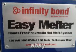 Réservoir de fusion à chaud pneumatique Infinity Bond EasyMelt Benchtop avec pédale de pied