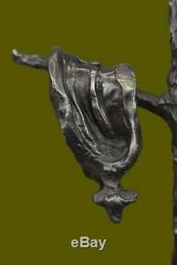 Salvador Dali Melting Horloge Hommage Bronze Sculpture Abstraite Hot Cast Home Déco
