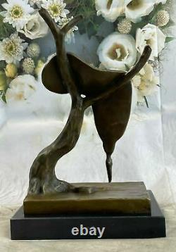 Salvador Dali Melting Horloge Hommage Bronze Sculpture Chaud Cast Figurine Artwork