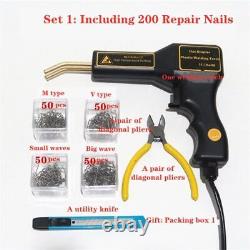 Stapler Bumper Hot Weld Gun Solder En Plastique Melt Nail Repair Tools Kits 220v 50w